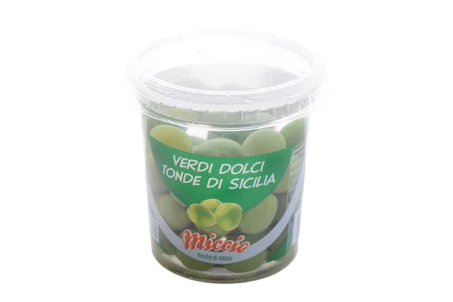 Miccio Round Sweet Green Olives from Sicily (200g)