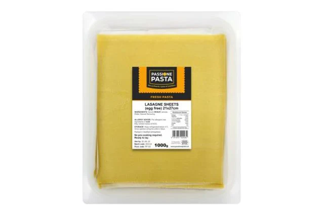 Passione Pasta Fresh Lasagne Sheets 21x27cm (1Kg) | Wholesale