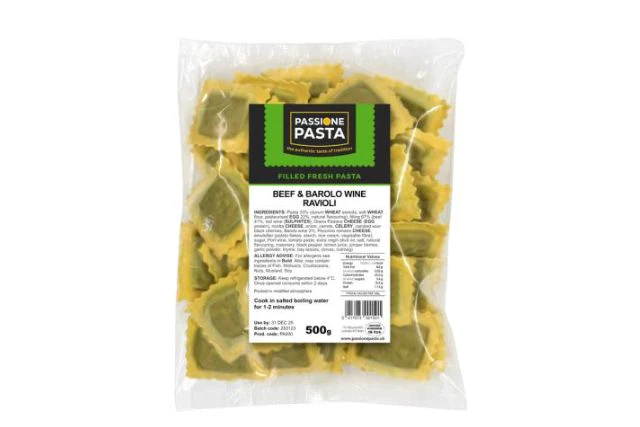 Passione Pasta Fresh Ravioli with Beef & Barolo Wine (500g)