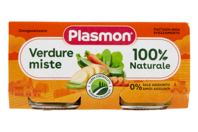 Plasmon Mixed Vegetables Puree (12x2x80g) | Special Order